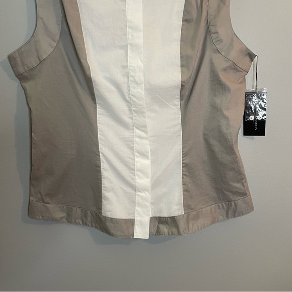 JONATHAN SAUNDERS for target NWT Tan and White Top SZ/XL 100% Cotton - Picture 8 of 9